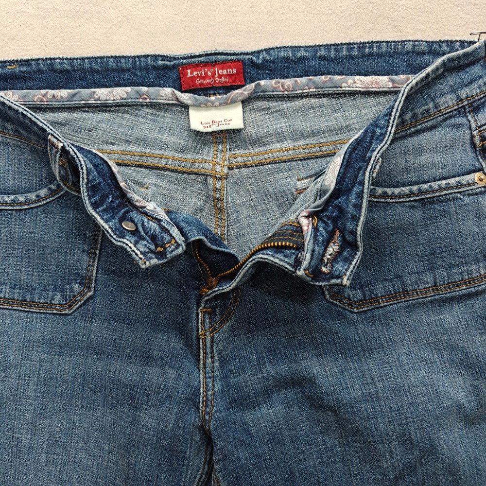 Levi's 545 Jeans Womens 10M Low Bootcut Medium Wash Denim Country Western Casual - Picture 11 of 14